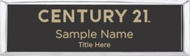 Century 21 New Logo Small Executive Silver Name Badge | KWP-98853