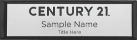 Century 21 New Logo Small Executive Black Name Badge | KWP-98852
