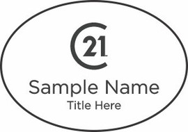 Century 21 New Logo Oval White Name Badge – KWP-98766