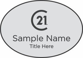 Century 21 New Logo Oval Silver Name Badge – KWP-98765