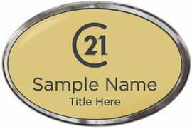 Century 21 New Logo Oval Prestige Polished Name Badge – KWP-98779