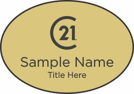Century 21 New Logo Oval Gold Name Badge – KWP-98764
