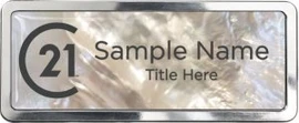 Century 21 New Logo Mother of Pearl Polished Name Badge | KWP-98726