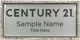 Century 21 New Logo Bling Silver Name Badge – KWP-98814
