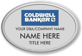 Coldwell Banker Oval Silver Prestige Name Badge | KWP-85186