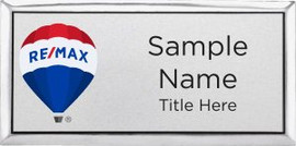 RE/MAX Balloon Logo 2017 Executive Silver Name Badge | KWP-97496