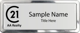 Century 21 AA Realty Prestige Polished Name Badge | KWP-109198