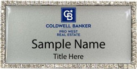 Coldwell Banker Pro West Bling Silver Name Badge | KWP-108255