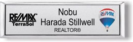 RE/MAX Terra Sol Small Executive Silver Name Badge | KWP-80218