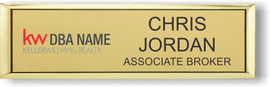 KW Gold Name Badge