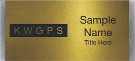 Keller Williams GPS Large Silver Meridian Gold Badge