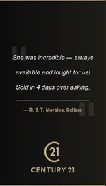 Century 21 business card back design BS-14 Professional Information Back
