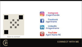 Century 21 business card back design BS-09 Branded Reverse Layout