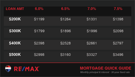 RE/MAX business card back design BS04 Mortgage Quick Guide Back