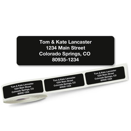 Solid Black Return Address Labels on Rolls