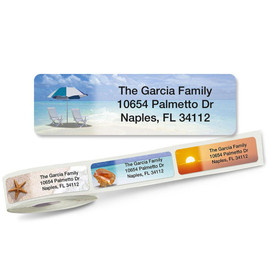 Calm Seas Return Address Labels on Rolls