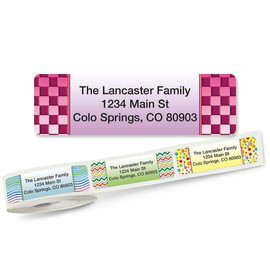 Vivid Return Address Labels on Rolls