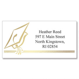 Graduation Hat Return Address Labels