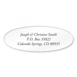 Clear Oval Premier Address Labels
