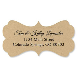 Kraft Diecut Address Labels