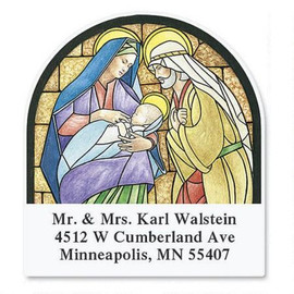 Stained Glass Diecut Address Labels