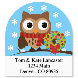 Holiday Hoot Diecut Address Labels (6 Designs)