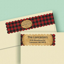 Winter Red Wrap Around Address Labels (4 Designs)