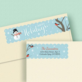 Winter Holidays Wrap Around Address Labels