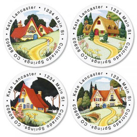 Mary Engelbreit® At Home Round Address Labels (4 Designs)