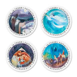 Light of the World Round Address Labels (4 Designs)
