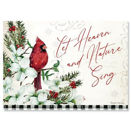 Winter Cardinal & Dogwood Christmas Greeting Cards
