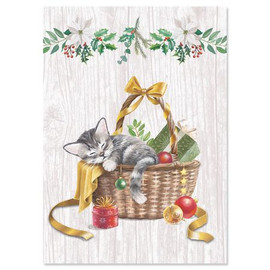 Christmas Kitten Christmas Greeting Cards