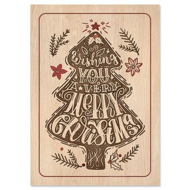 Wood-Carved Christmas Greeting Cards
