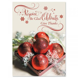 Sparkling Ornaments Christmas Greeting Cards