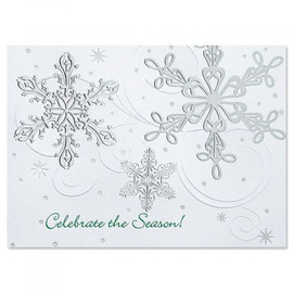 Snow Swirls Deluxe Foil Christmas Cards