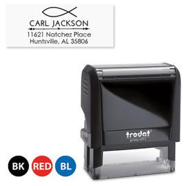 Faith Fish Self Inking Address Stamp