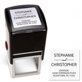 Modern Square Self Inking Address Stamp