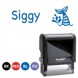 Mermaid Self-Inking Stamp - 4 Colors