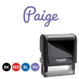 Script Self-Inking Stamp - 4 Colors