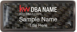 Keller Williams Realty Logo 2 Black Chrome Carbon Insert Badge