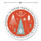 Textile Christmas Round Address Labels (6 Designs)