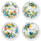 Morning Garden Round Address Labels (4 Designs)