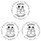 Snowman Family Round Self-Inking Address Stamp