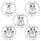 Snowman Family Round Self-Inking Address Stamp