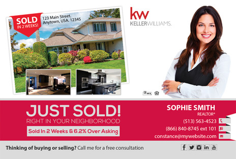Why Keller Williams Just Listed and Just Sold Postcards Still Generate Leads