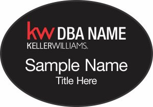 Keller Williams Realty Logo 2 Black Oval Name Badge