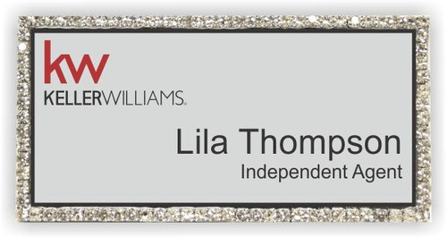 Keller Williams Bling Silver Name Badge