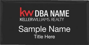 Keller Williams Realty Logo 3 Black Executive Name Badge