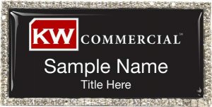 Keller Williams Commercial Silver Bling Black Badge