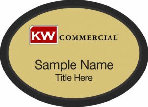Keller Williams Commercial Black Oval Executive Gold Badge